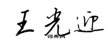 王正良王光迎行书个性签名怎么写