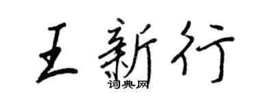 王正良王新行行书个性签名怎么写
