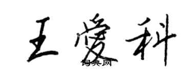 王正良王爱科行书个性签名怎么写