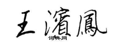 王正良王滨凤行书个性签名怎么写