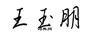 王正良王玉朋行书个性签名怎么写
