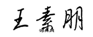 王正良王素朋行书个性签名怎么写