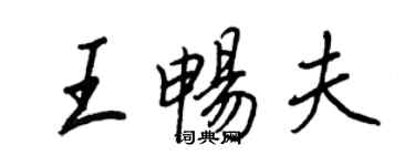 王正良王畅夫行书个性签名怎么写