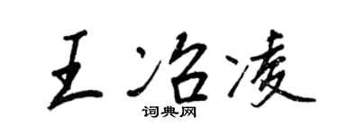 王正良王冶凌行书个性签名怎么写