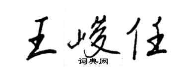 王正良王峻任行书个性签名怎么写