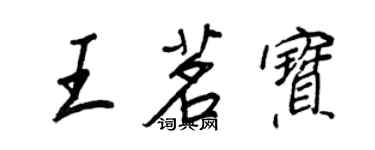 王正良王茗宝行书个性签名怎么写