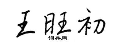 王正良王旺初行书个性签名怎么写