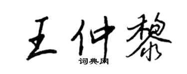 王正良王仲黎行书个性签名怎么写