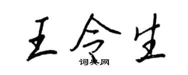 王正良王令生行书个性签名怎么写