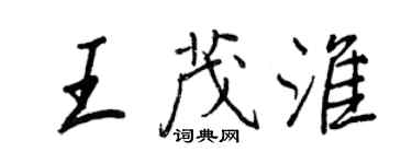 王正良王茂淮行书个性签名怎么写