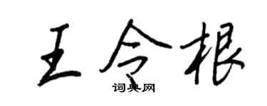 王正良王令根行书个性签名怎么写