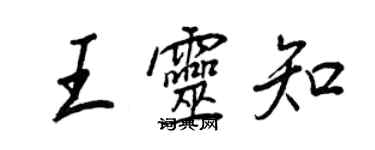 王正良王灵知行书个性签名怎么写