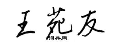 王正良王苑友行书个性签名怎么写
