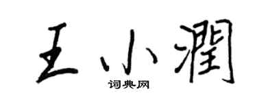 王正良王小润行书个性签名怎么写