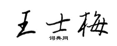 王正良王士梅行书个性签名怎么写