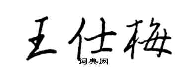 王正良王仕梅行书个性签名怎么写