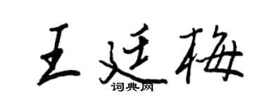 王正良王廷梅行书个性签名怎么写