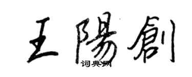王正良王阳创行书个性签名怎么写