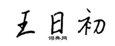 王正良王日初行书个性签名怎么写