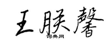 王正良王朕馨行书个性签名怎么写