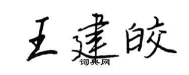 王正良王建皎行书个性签名怎么写