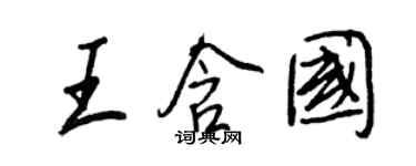 王正良王含国行书个性签名怎么写