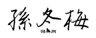 王正良孙冬梅行书个性签名怎么写