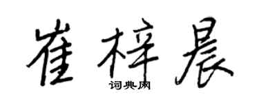 王正良崔梓晨行书个性签名怎么写