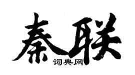 胡问遂秦联行书个性签名怎么写