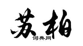 胡问遂苏柏行书个性签名怎么写