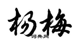 胡问遂杨梅行书个性签名怎么写