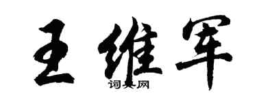 胡问遂王维军行书个性签名怎么写