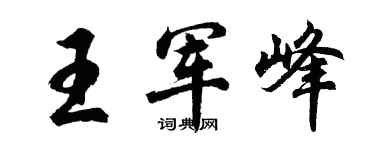 胡问遂王军峰行书个性签名怎么写