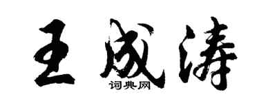 胡问遂王成涛行书个性签名怎么写