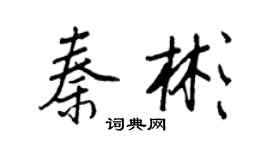 王正良秦彬行书个性签名怎么写