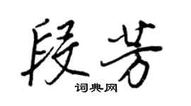 王正良段芳行书个性签名怎么写