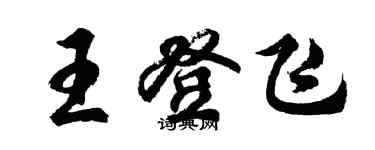 胡问遂王登飞行书个性签名怎么写