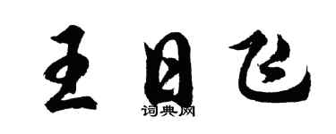 胡问遂王日飞行书个性签名怎么写