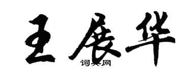 胡问遂王展华行书个性签名怎么写