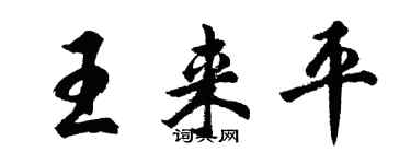 胡问遂王来平行书个性签名怎么写