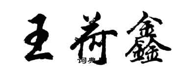 胡问遂王荷鑫行书个性签名怎么写