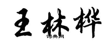 胡问遂王林桦行书个性签名怎么写