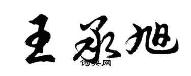 胡问遂王承旭行书个性签名怎么写