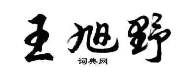 胡问遂王旭野行书个性签名怎么写