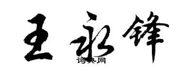胡问遂王永锋行书个性签名怎么写