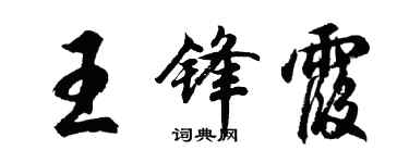 胡问遂王锋霞行书个性签名怎么写