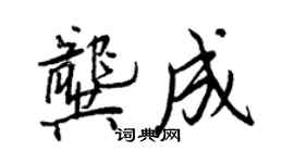 王正良龚成行书个性签名怎么写
