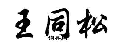 胡问遂王同松行书个性签名怎么写