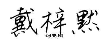 王正良戴梓默行书个性签名怎么写