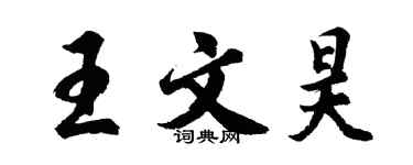 胡问遂王文昊行书个性签名怎么写